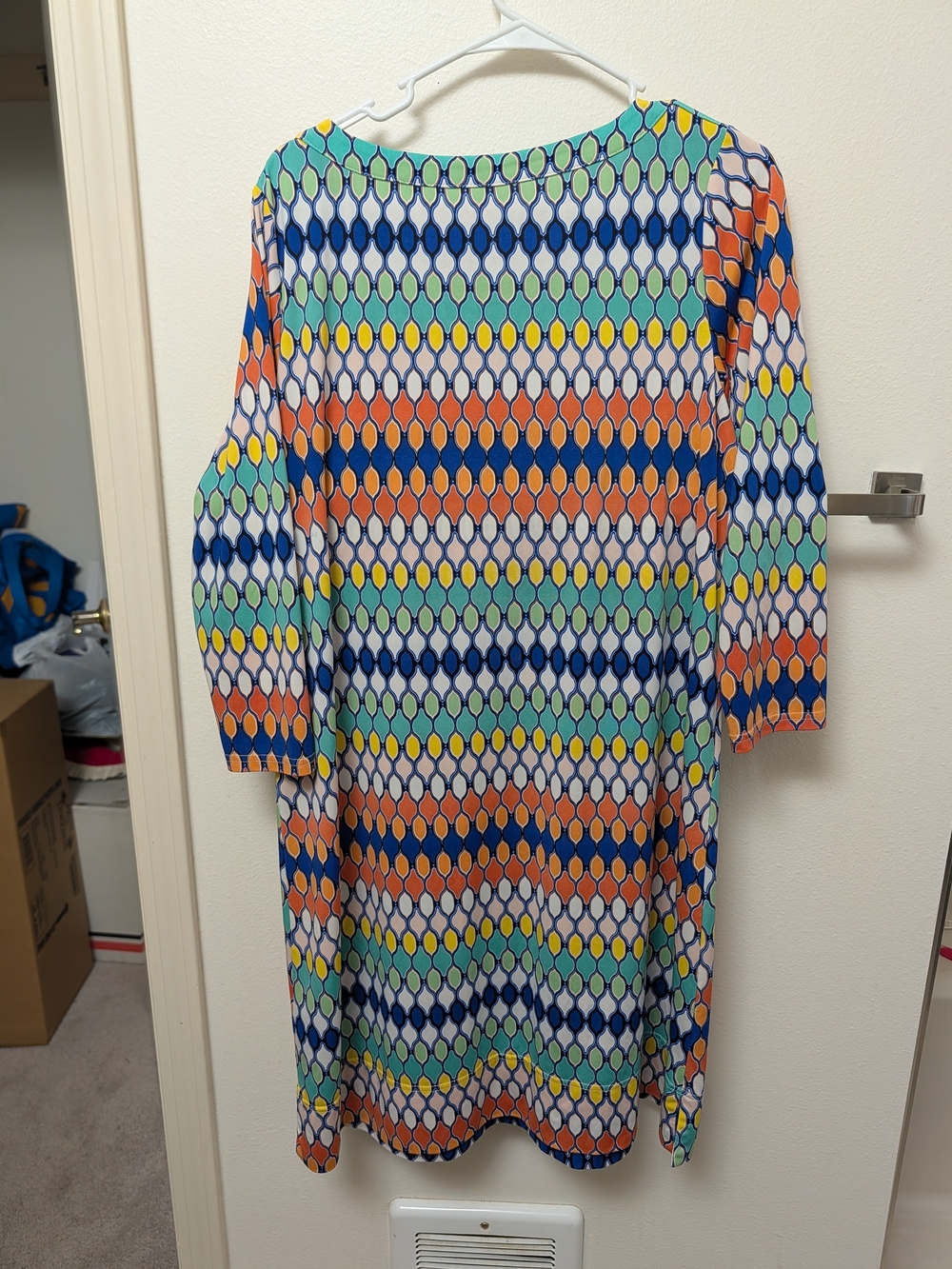 Multicolor Geometric Shift Dress, Signature Collection - Picture 3 of 3